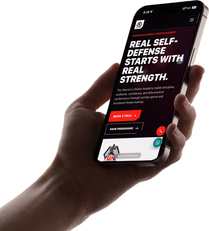 The Warrior's Choice Academy mobile website design by Brandomize